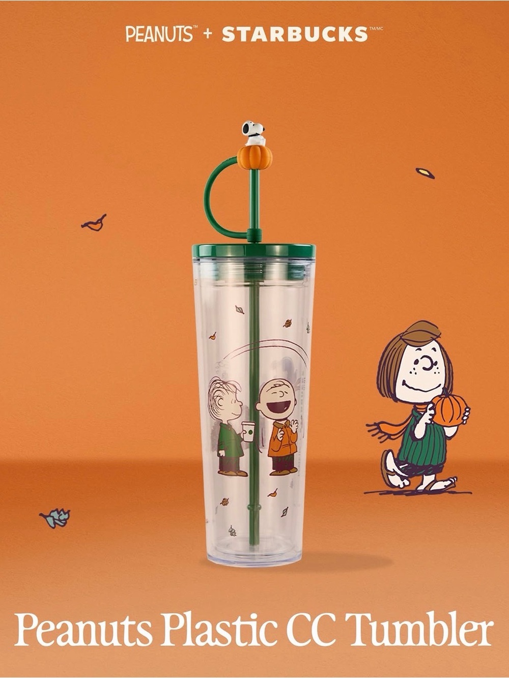 Starbucks X Peanuts Clear Plastic Cold Cup/Tumbler - 24oz